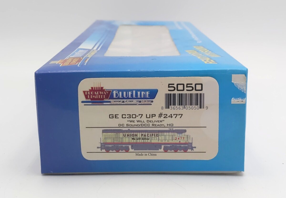 Broadway Limited 5050 HO Scale Union Pacific GE C30-7 Diesel Locomotive #2477 EX/Box