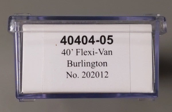 Trainworx Inc 4040405 N Scale Chicago Burlington & Quincy 40' Flexi-Van #202012 LN/Box