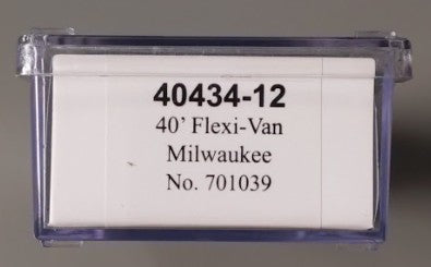 Trainworx Inc 40434-12 N Scale Milwaukee 40' Flexi-Van #701039
