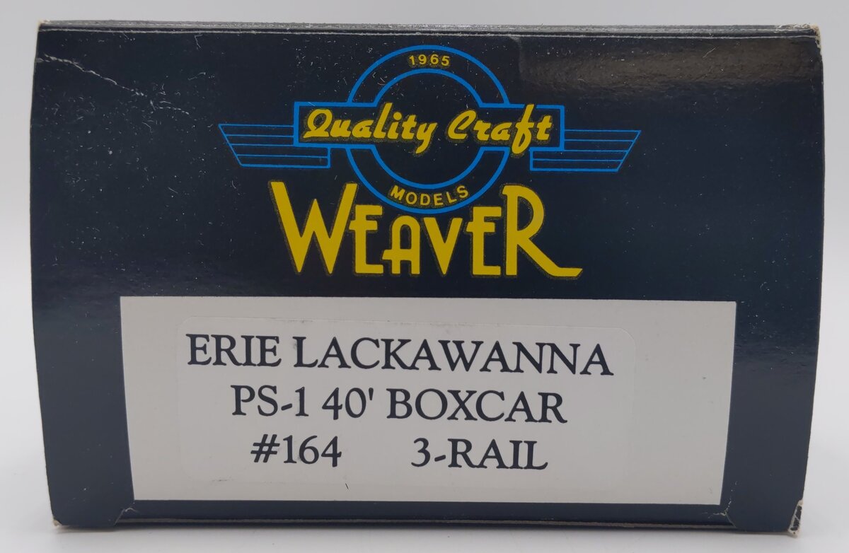 Weaver 164 O Gauge Erie Lackawanna PS-1 40' Boxcar (3-Rail) EX/Box