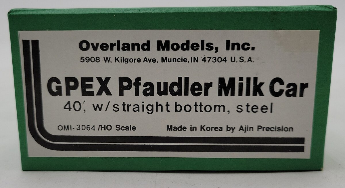 Overland 3064 HO BRASS GPEX Pfaudler Milk Car EX/Box
