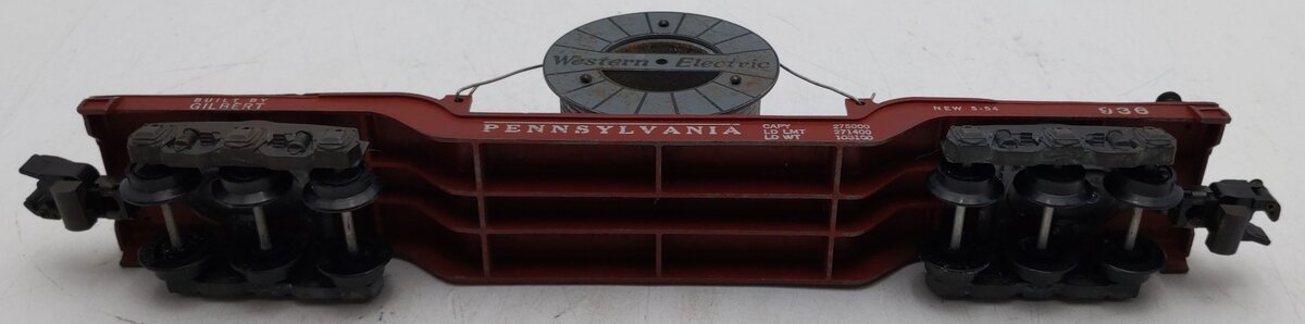 American Flyer 936 Vintage S Pennsylvania Depressed Center Flat Car VG