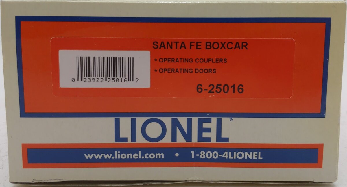 Lionel 6-25016 O Gauge Santa Fe Boxcar #20395 LN/Box
