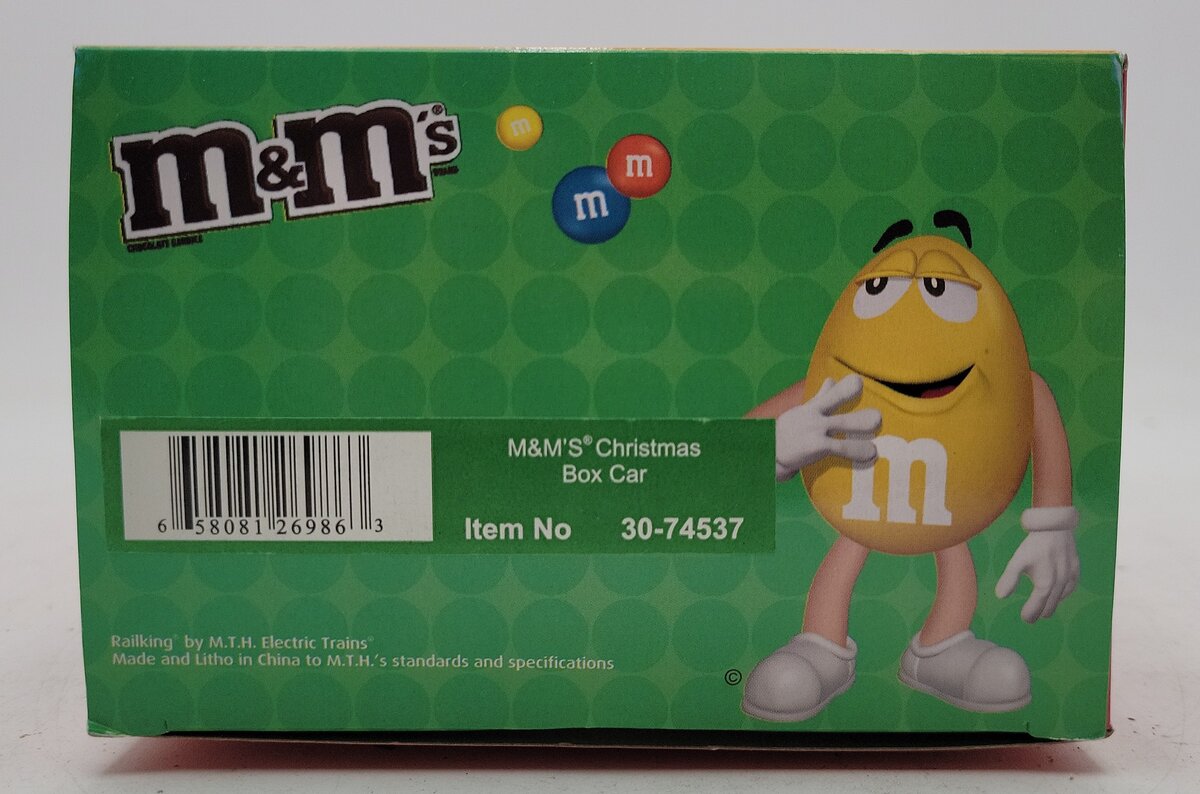 MTH 30-74537 O Gauge M&M's Christmas Boxcar #2009 LN/Box