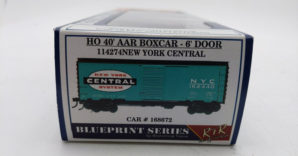 Branchline Trains 114274 HO Scale NYC Boxcar # 168672 LN/Box