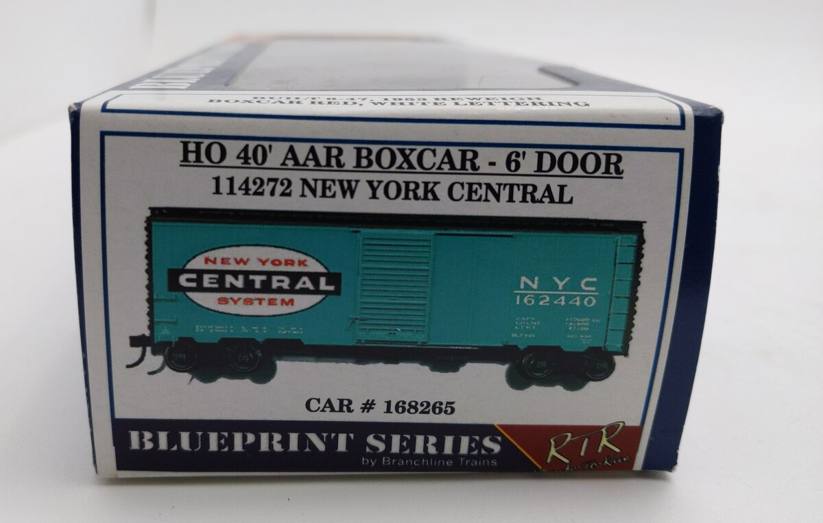 Branchline Trains 114272 HO Scale NYC Boxcar #168265 LN/Box