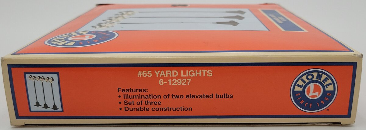 Lionel 6-12927 O Dual Illuminated #65 Yard Lights (Set of 3) EX/Box