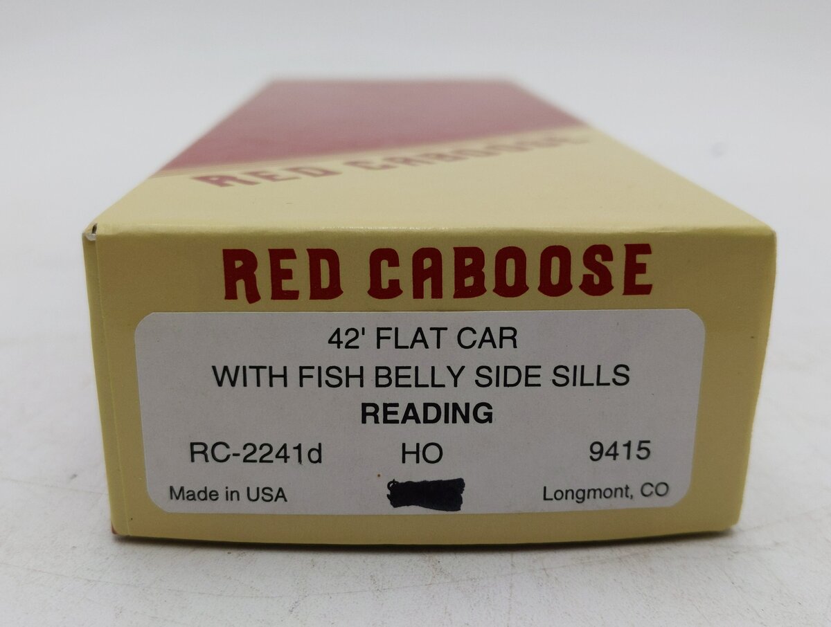 Red Caboose HO Scale RC-2241d Fish Belly Side Sills Reading 42' Flatcar LN/Box