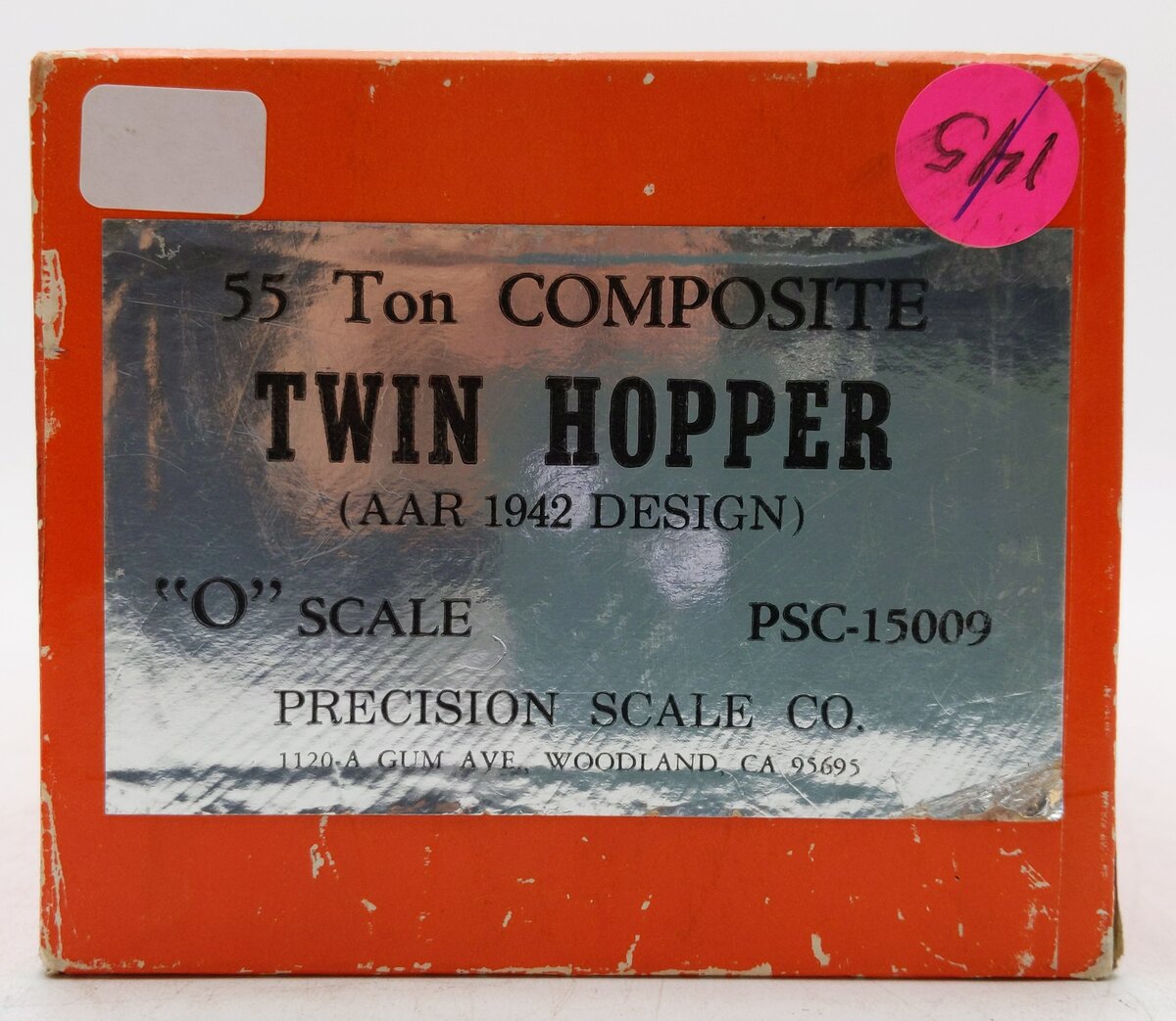 Precision Scale Co. 15009 O Brass 2-Rail 55 Ton Comp. Twin Hopper- Unpainted VG/Box