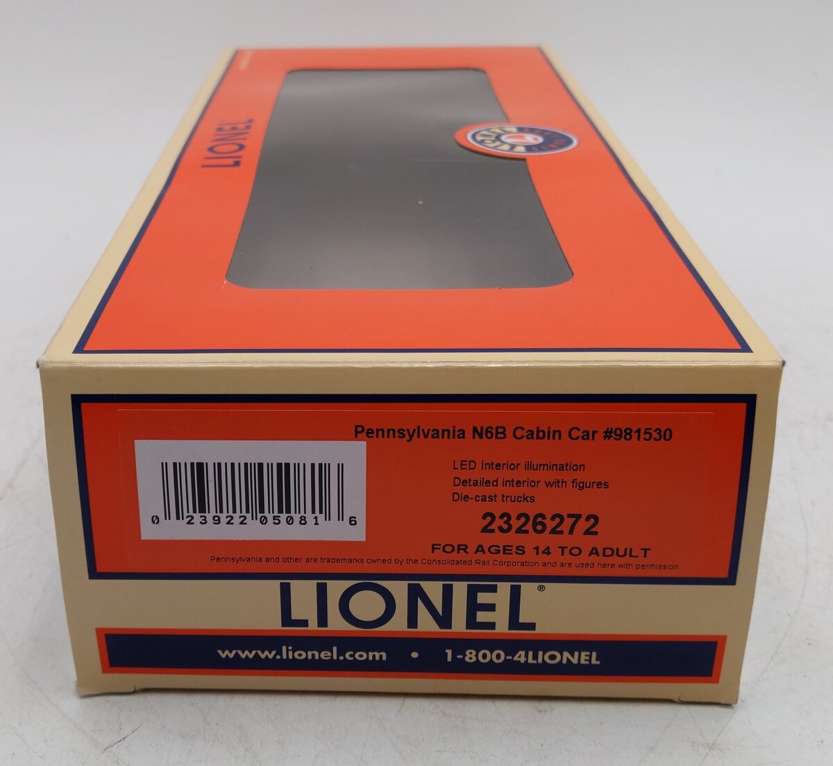 Lionel 2326272 O PRR N6B Cabin Car #981530 LN/Box