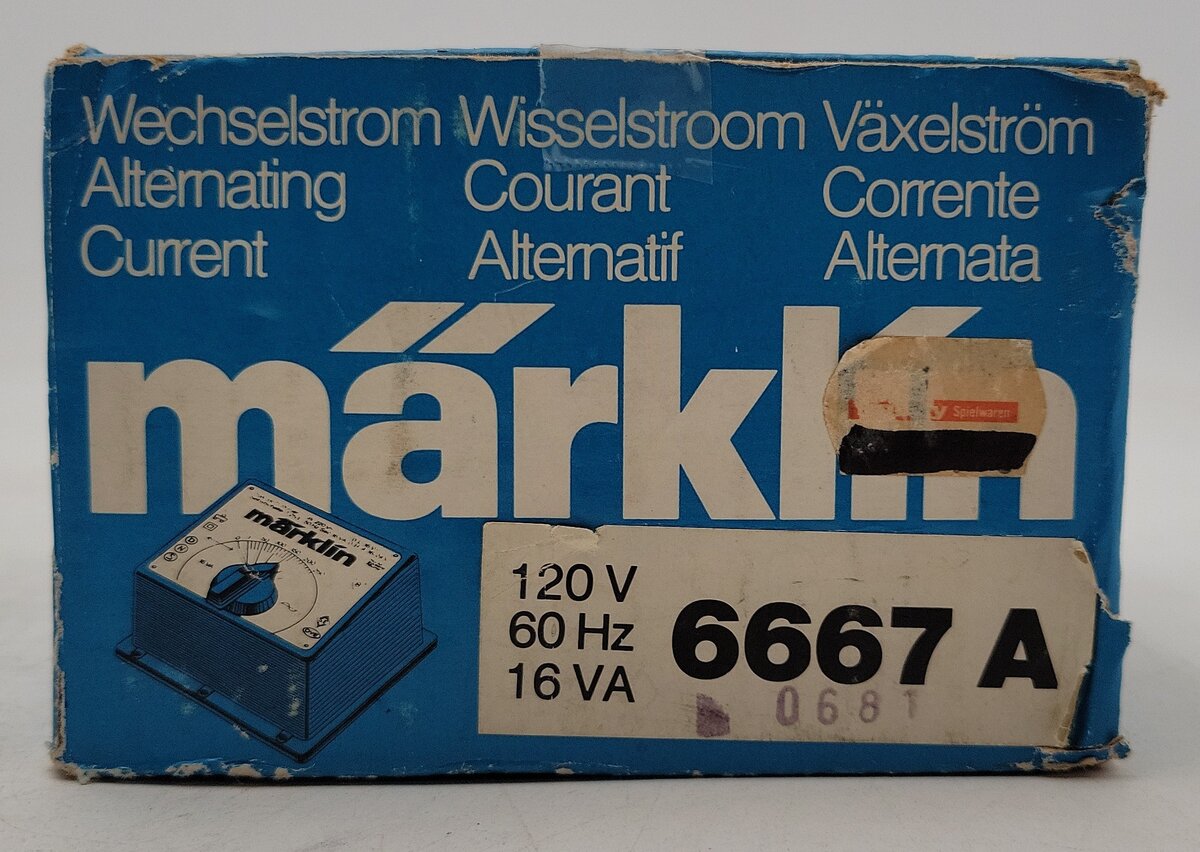 Marklin 6667A 16VA Toy Transformer EX/Box