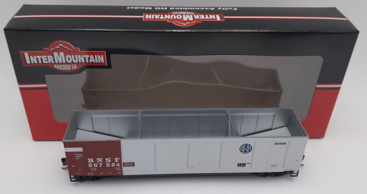 InterMountain 4403003 HO Scale BNSF Aeroflo Coal Gondola Car - BROWN #667884