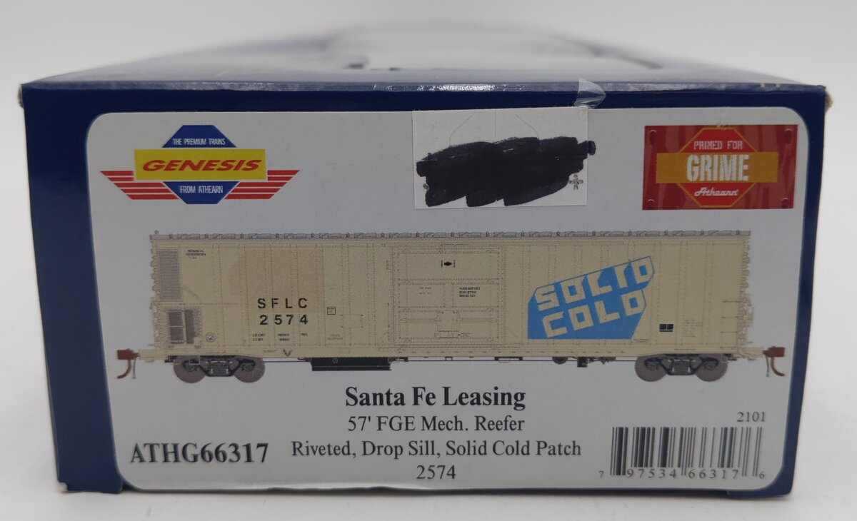 Athearn G66317 HO Scale SFLC FGE 57' Mechanical Reefer Car #2574