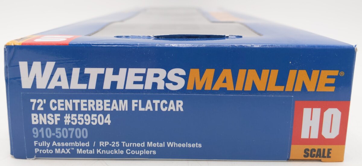 Walthers 910-50700 HO BNSF 72' Centerbeam Flatcar with Standard Beam RTR #559504