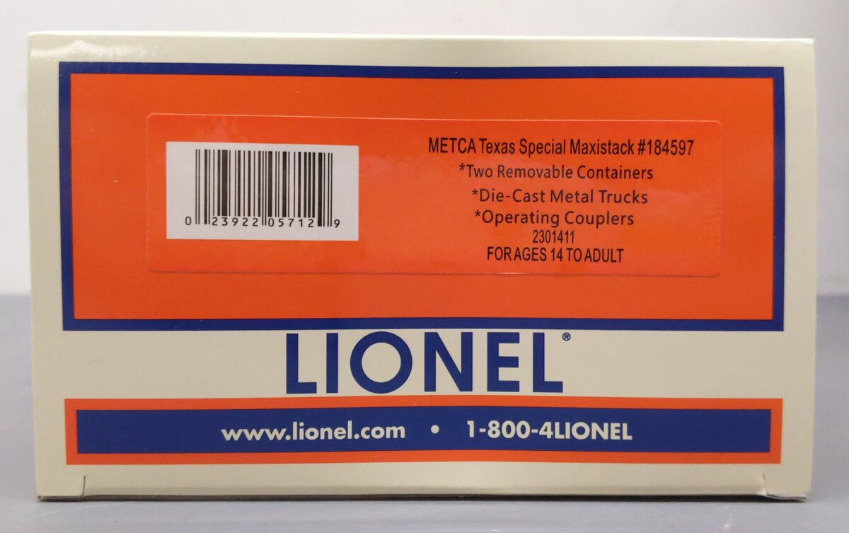 Lionel 2301411 O Gauge Metca Texas Special Maxi Stack Car NIB