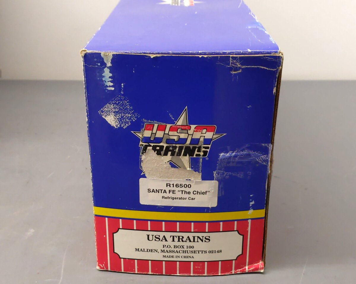 USA Trains 16500 G Atchison, Topeka & Santa Fe "Chief" 40' Reefer Car #457171 EX/Box