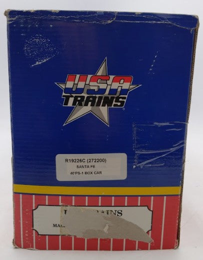 USA Trains R19226C G Gauge Santa Fe 40 Ft. PS-1 Simulated Steel Box Car #272200 VG/Box