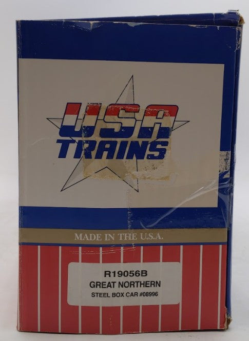 USA Trains R19056B G Gauge Great Northern Steel Box Car #08996 (Metal Wheels)/Box