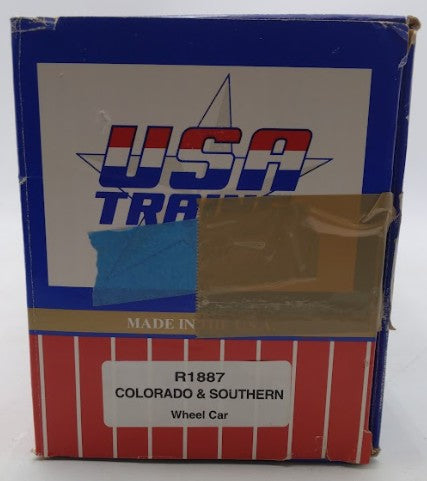 USA Trains R1887 G Gauge Colorado and Southern Wheel Car #207 (Metal Wheels) VG/Box