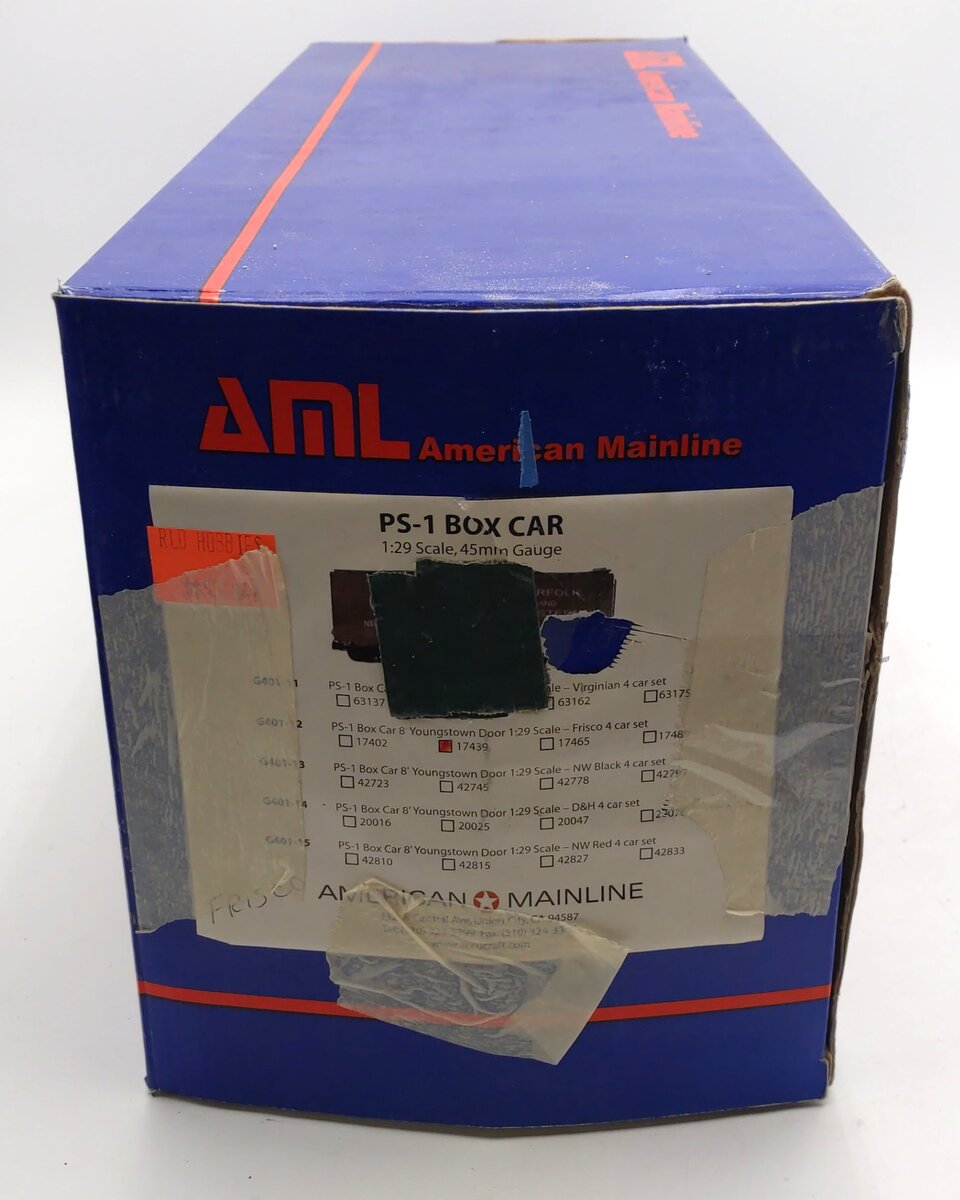 American Mainline G401-12 G Scale Frisco PS-1 Boxcar #17439 EX/Box
