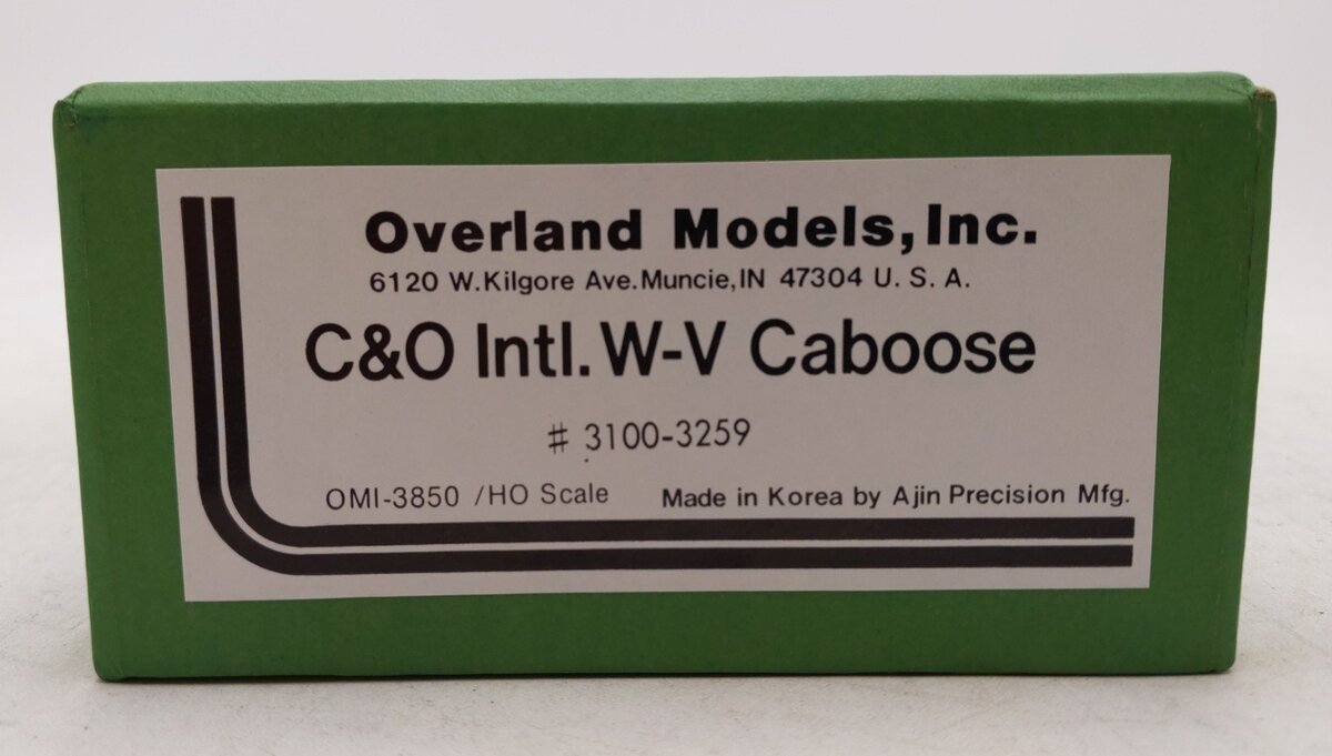 Overland OMI-3850 HO Scale BRASS Chesapeake & Ohio Intl. W-V Caboose NIB