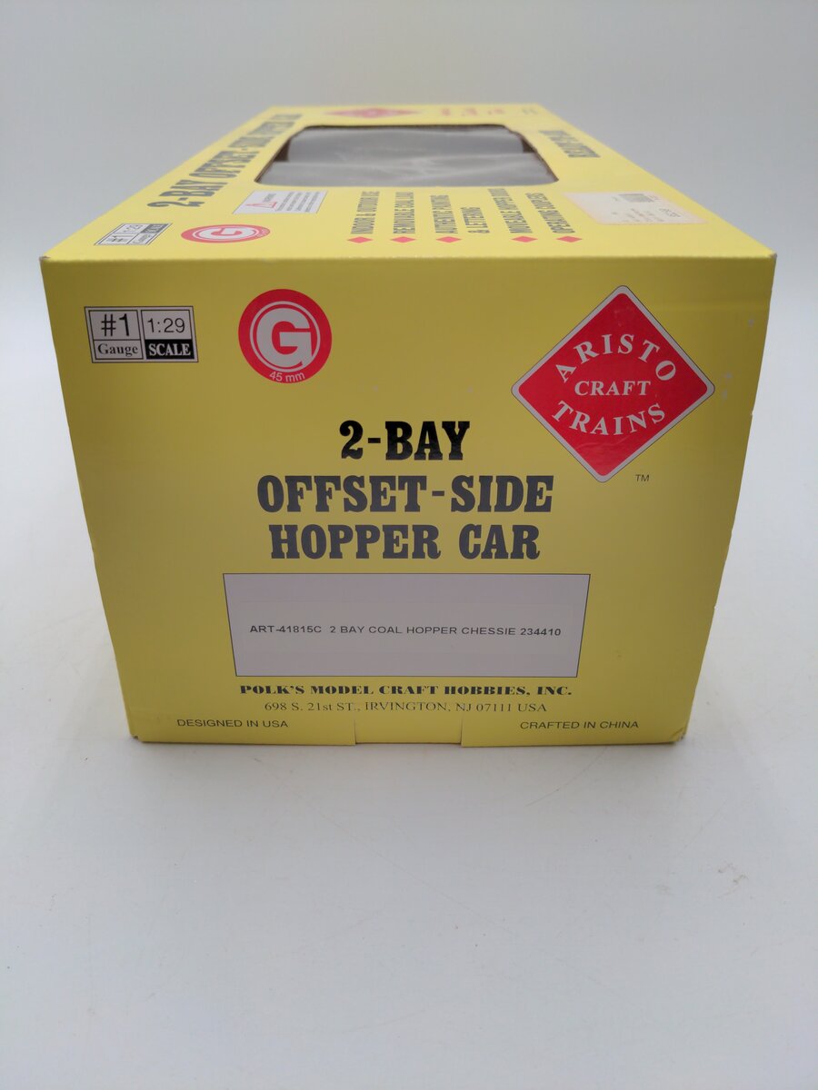 Aristo-Craft 41815 G Chessie/B&O 2-Bay Coal Hopper #234410 LN/Box