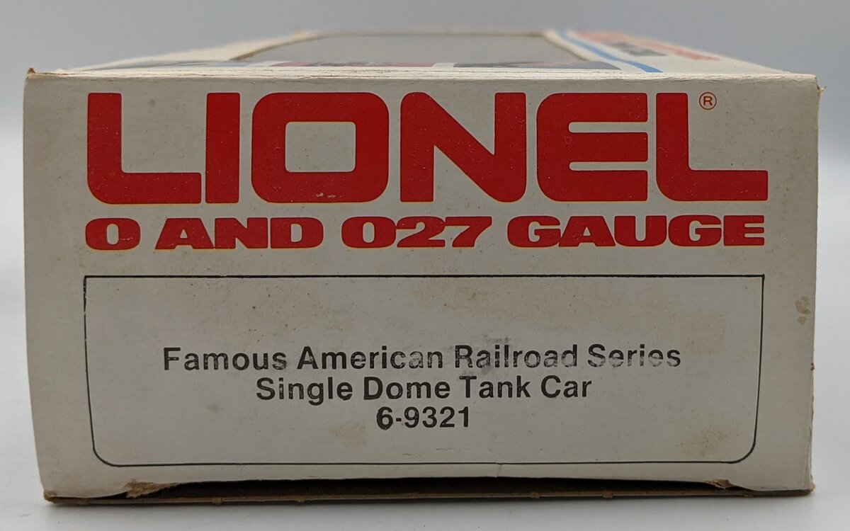 Lionel 6-9321 O Gauge Atchison Topeka & Santa Fe Single Dome Tank Car EX/Box