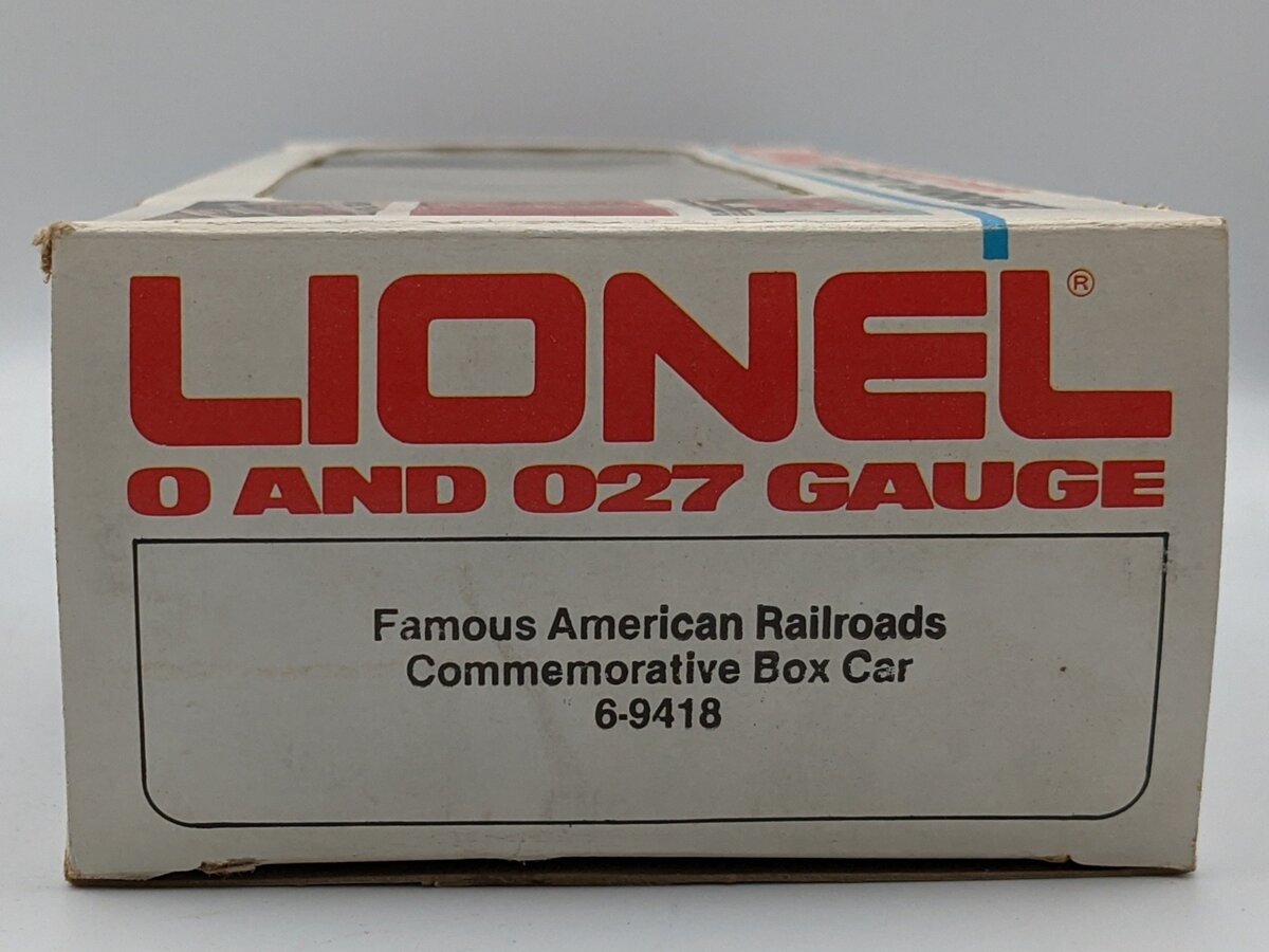 Lionel 6-9418 O Gauge Famous American Railroads Commemorative Boxcar LN/Box