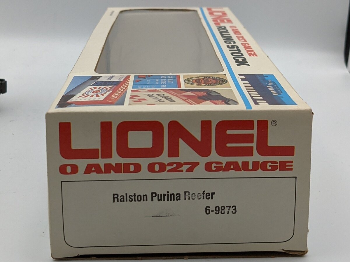 Lionel 6-9873 O Gauge Ralston Purina Billboard Reefer Car #9873 NIB