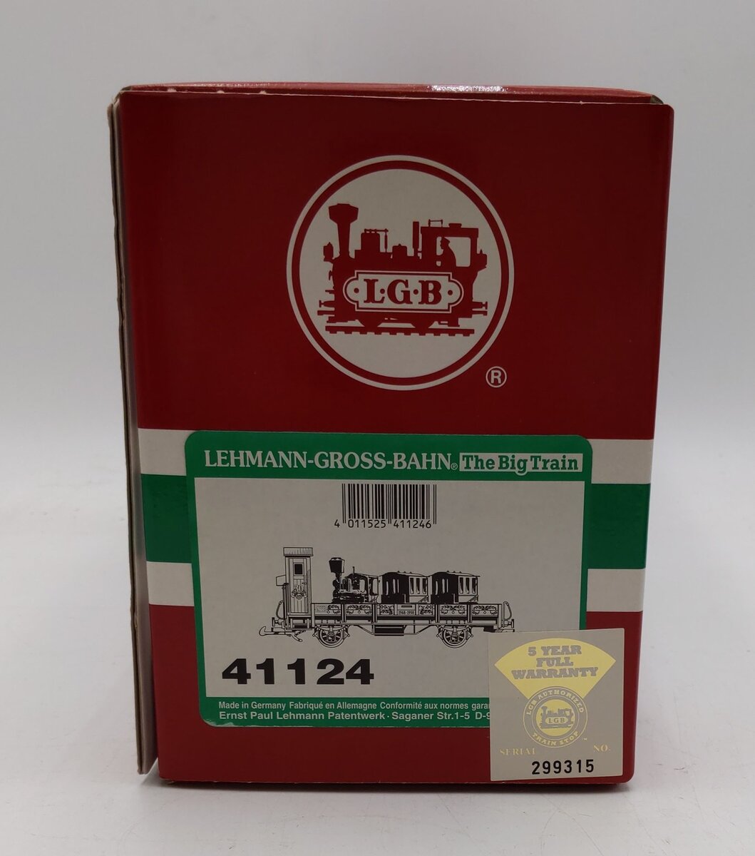 LGB 41124 G Scale 30th Anniversary Flatcar with Gold Train Set NIB