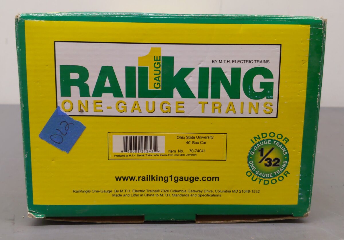 MTH 70-74041 G Scale Ohio State 40' Boxcar LN/Box