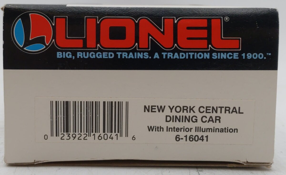 Lionel 6-16041 O Gauge New York Central Illuminated Dining Car VG/Box