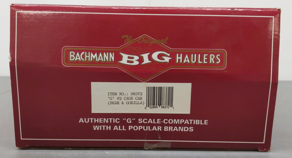 Bachmann 98372 G Scale Circus Flatcar with 2 Animal Cages NIB