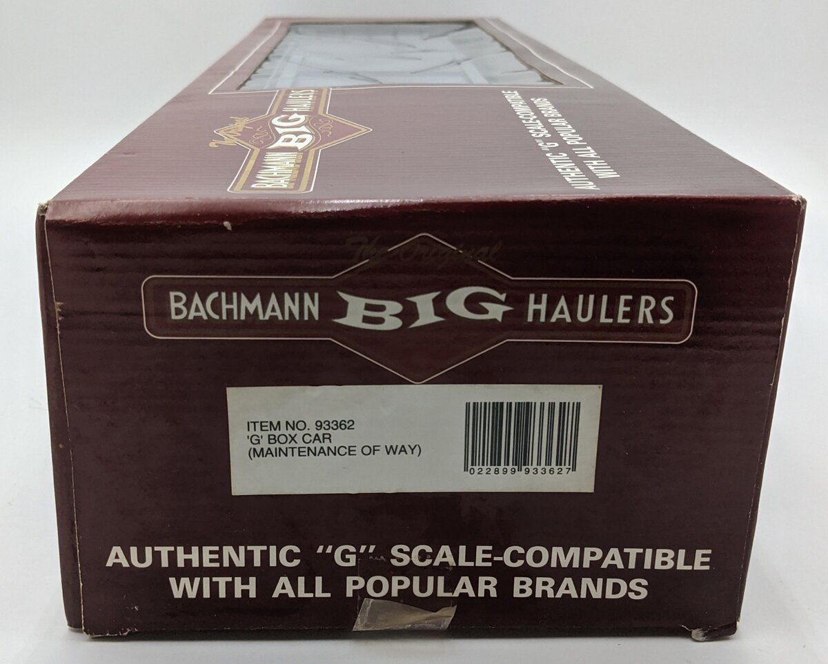 Bachmann 93362 G Scale Maintenance of Way Tool Boxcar #108 NIB