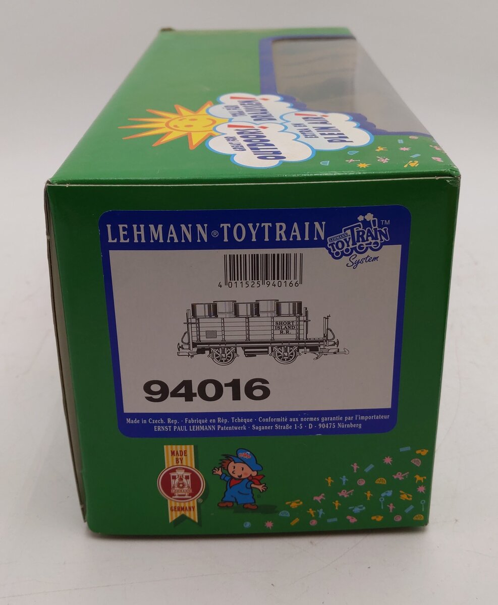 LGB 94016 G Scale Short Island Gondola w/Containers LN/Box