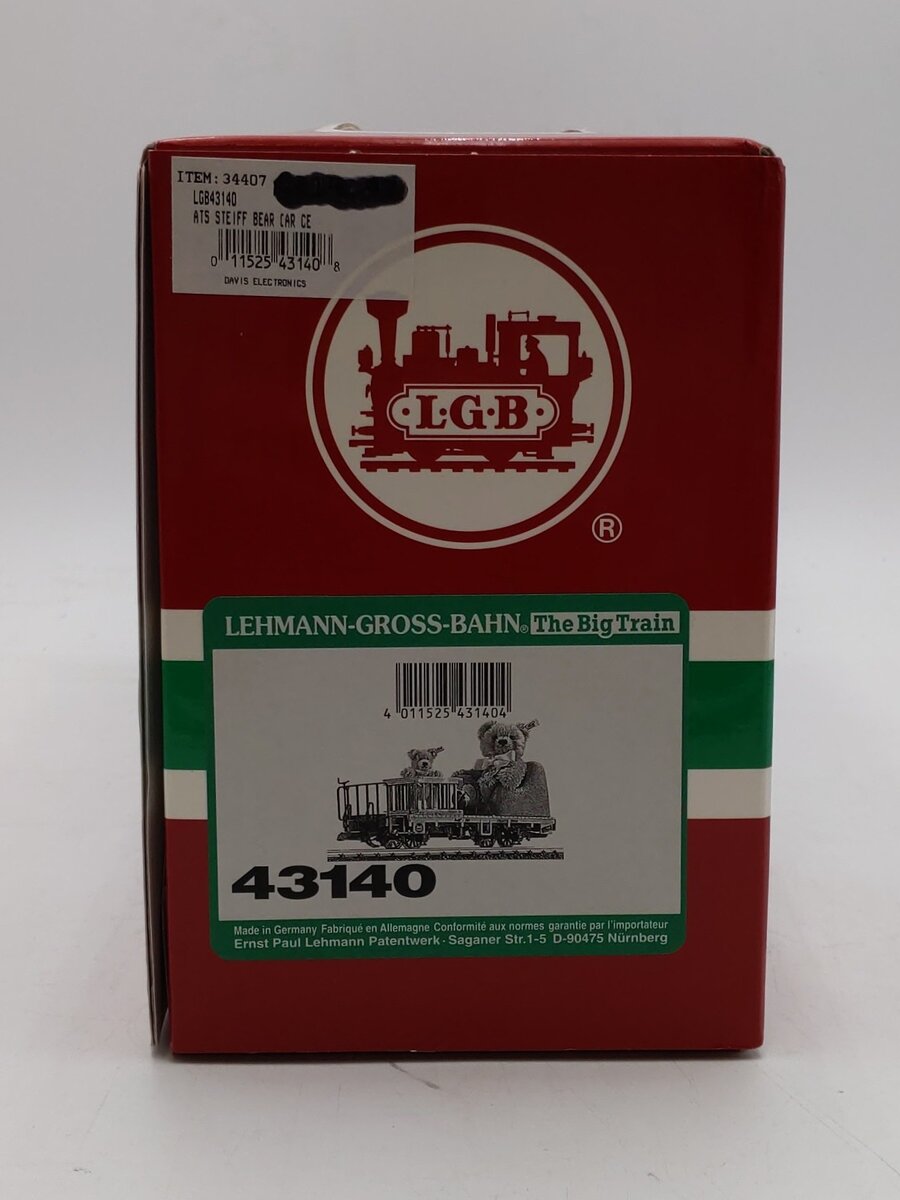LGB 43140 Flat Car w/ Two Steiff Bears NIB