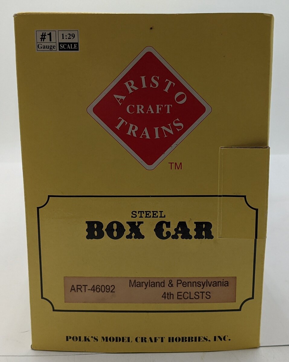 Aristo-Craft ART46092 G Scale Maryland & Pennsylvania Steel Boxcar #5624 LN/Box