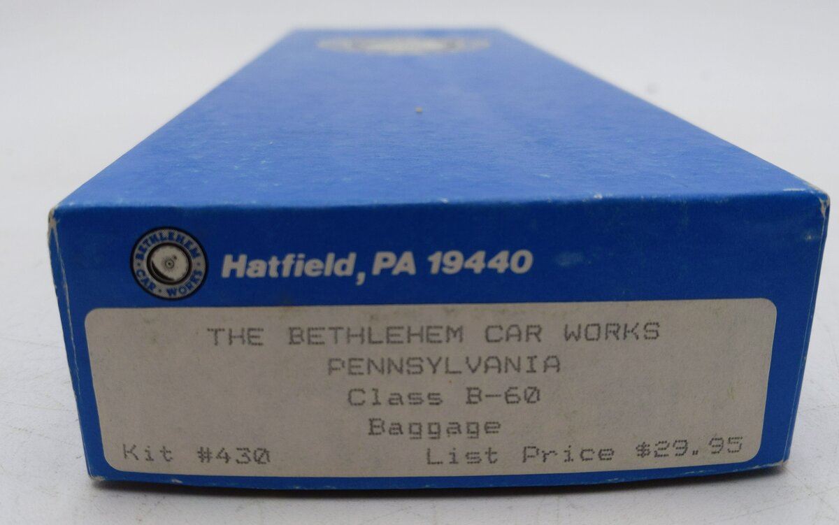 Bethlehem 430 HO Pennsylvania Class B-60 Baggage Car Kit NIB