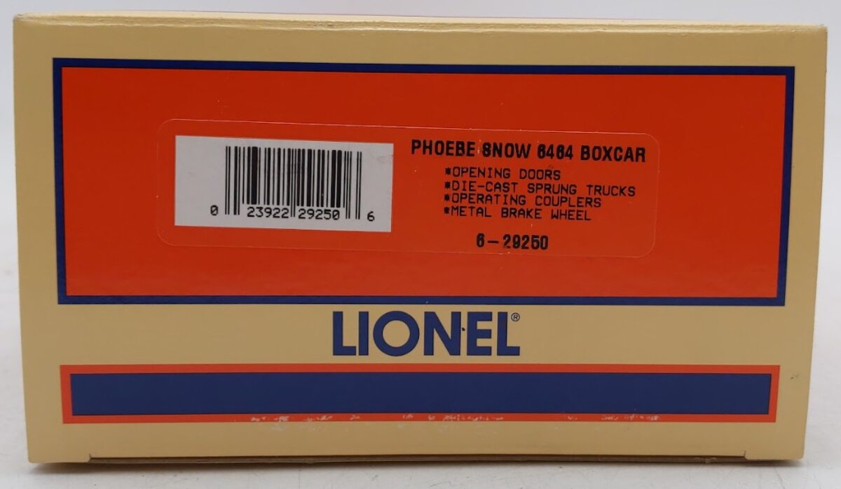 Lionel 6-29250 O Delaware, Lackawanna and Western Phoebe Snow Boxcar #6464-199 LN/Box