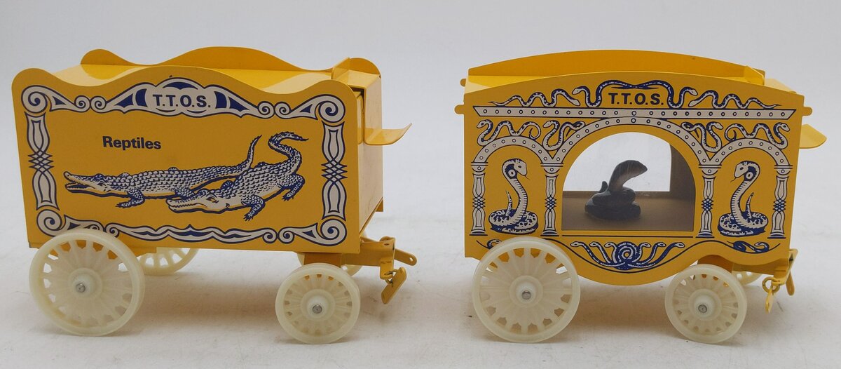 McCoy 1981 Standard Gauge TTOS 2 Circus Reptiles Wagons Only EX