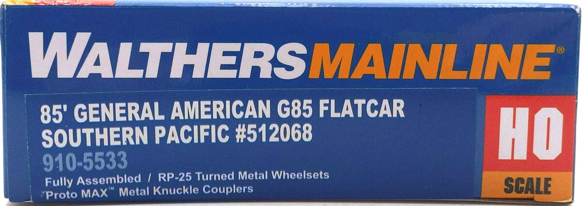 Walthers 910-5533 HO SP 85' General American G85 Flatcar Ready to Run #512068
