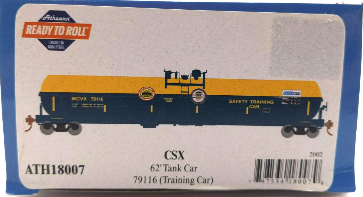 Athearn 18007 HO Safety Training/MCVX 62' Tank Car #79116