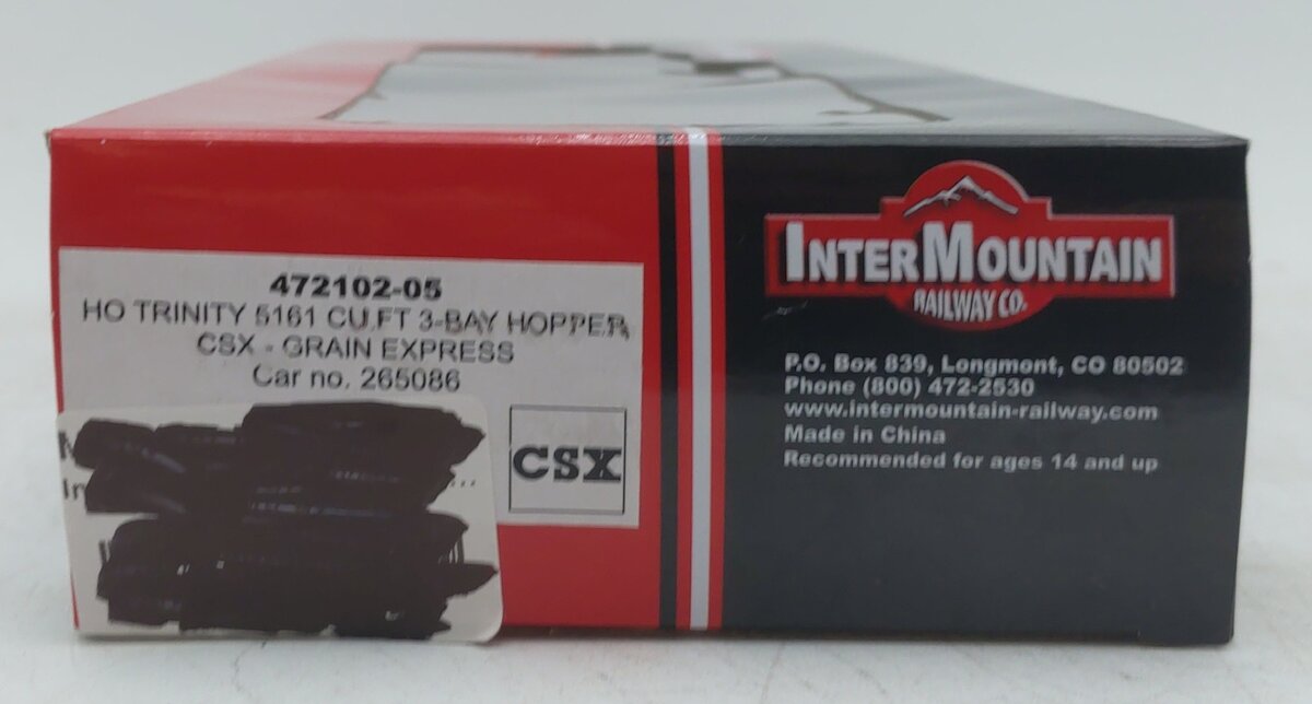 InterMountain 472102-05 HO Scale Trinity 5161Cu Hopper CSX Grain Express #265086 LN/Box