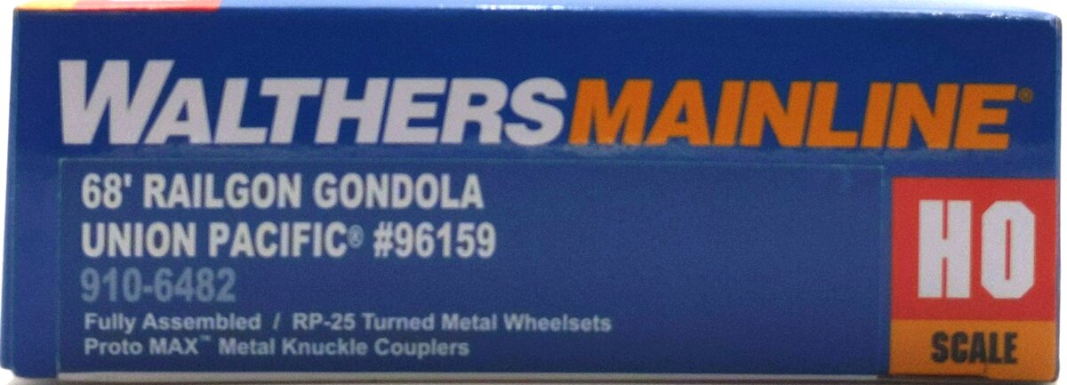 Walthers 910-6482 HO Union Pacific 68' Railgon Gondola Ready To Run #96159 LN/Box