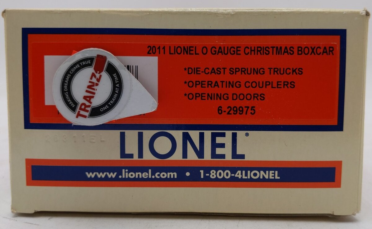 Lionel 6-29975 O Gauge 2011 Holiday Boxcar LN/Box