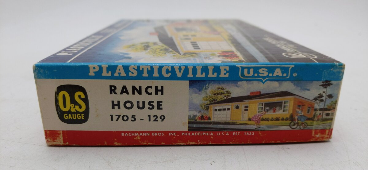 Bachmann 1705-129 O-S Plasticville Ranch House Building Kit EX/Box