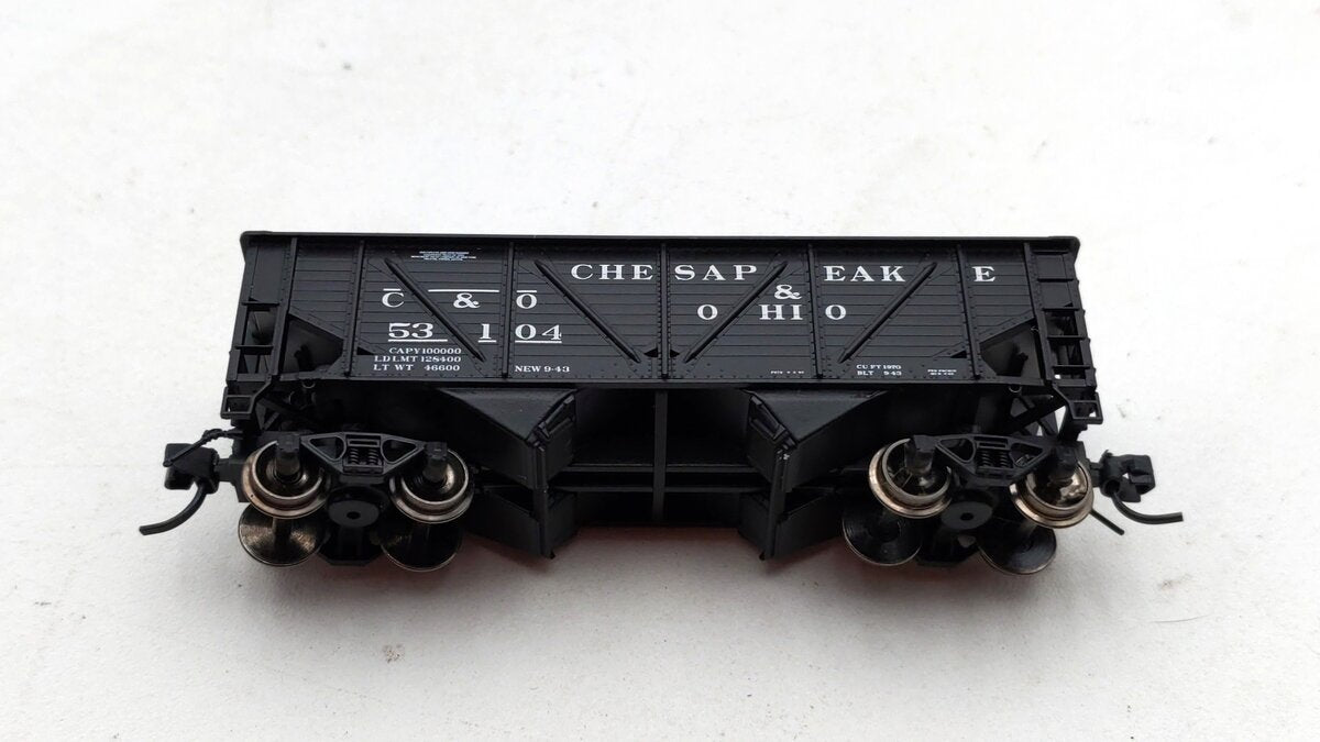 Bluford Shops 63013 N Scale C&O 2-Bay War Emergency Composite Hopper #53104 NIB