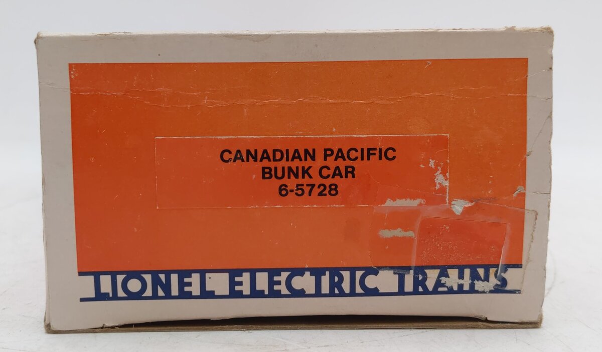 Lionel 6-5728 O Gauge Canadian Pacific Bunk Car EX/Box
