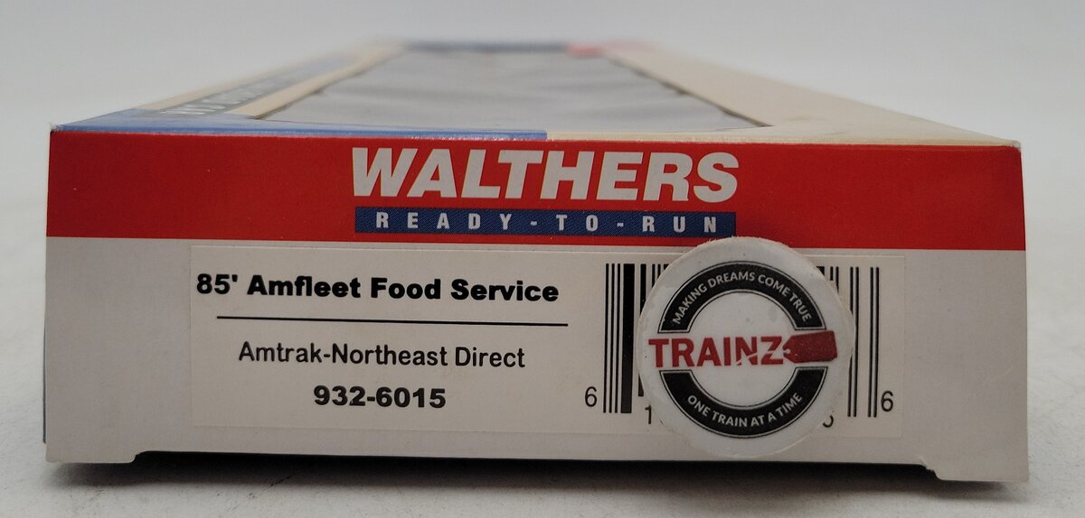 Walthers 932-6015 HO Scale Amtrak-Northeast Direct 85' Amfleet Café Car EX/Box