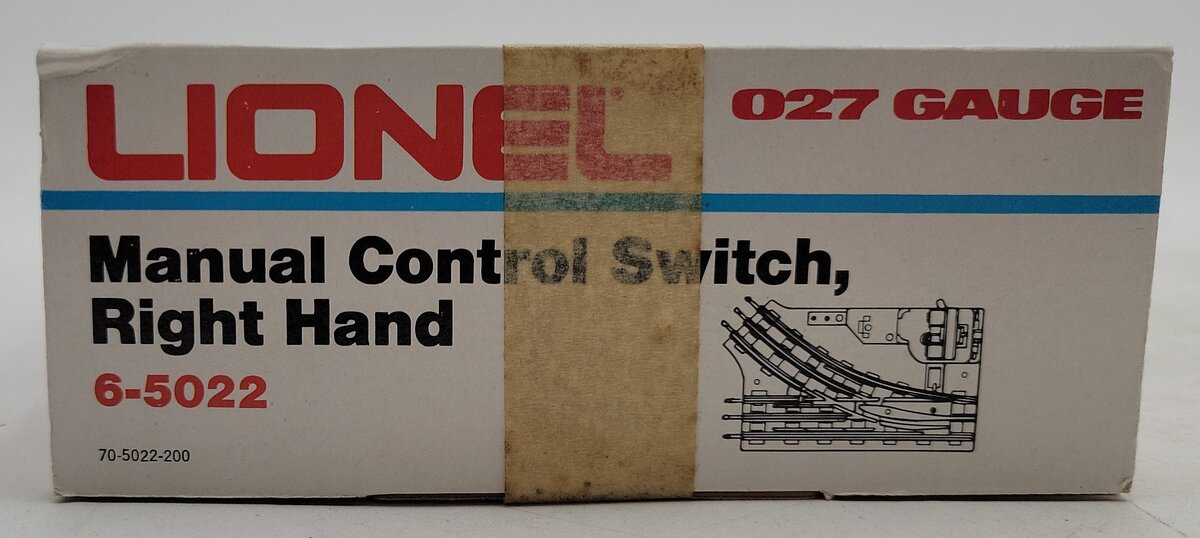 Lionel 6-5022 O27 Gauge Right Hand Manual Control Switch EX/Box